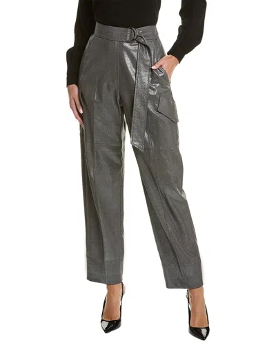 Shop Brunello Cucinelli Wool-blend Pant In Silver