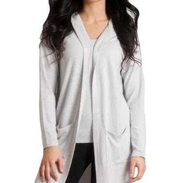 Shop French Kyss Supersoft Hooded Duster In Frost In White