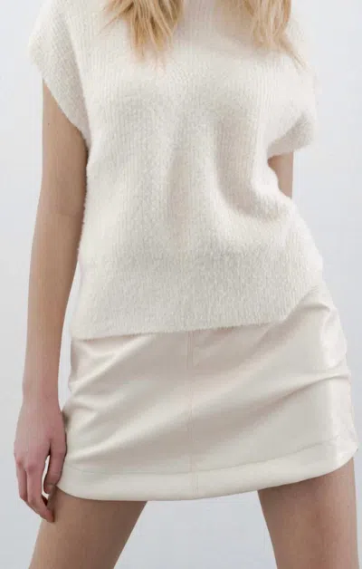 Shop Melissa Nepton Mikia Mini Skirt In Cream In Beige