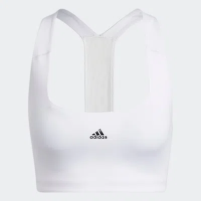 Shop Adidas Originals Women's Adidas Powerimpact Training Medium-support Bra In White