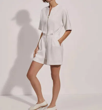 Shop Varley Orlando Playsuit In Ivory Marl In White