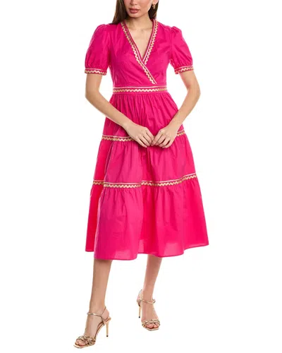 Shop Flora Bea Nyc Azaria Midi Dress In Pink