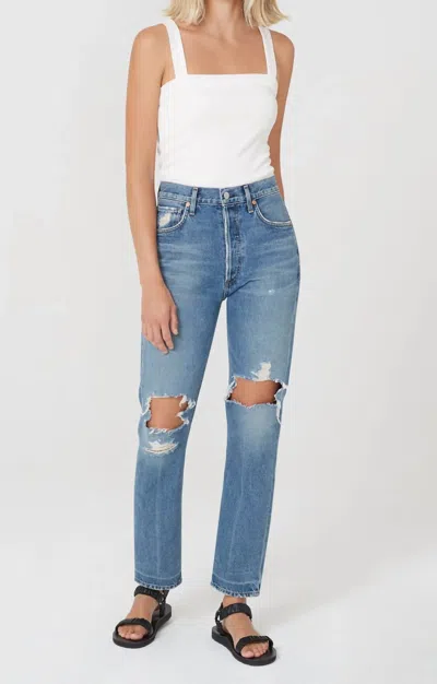 Shop Citizens Of Humanity Charlotte Straight Leg Jean In Soiree In Blue