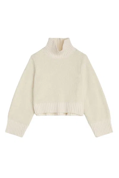 Shop A.l.c Theo Wool Turtleneck Sweater In White In Beige