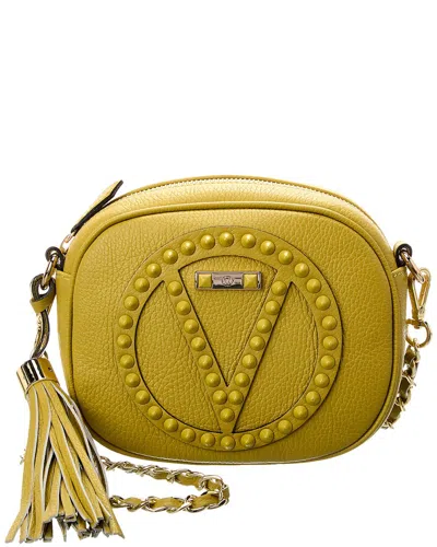 Shop Valentino By Mario Valentino Nina Rock Leather Crossbody In Yellow