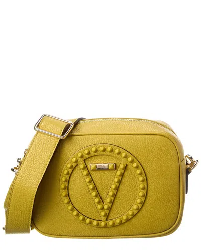 Shop Valentino By Mario Valentino Mia Rock Leather Crossbody In Yellow