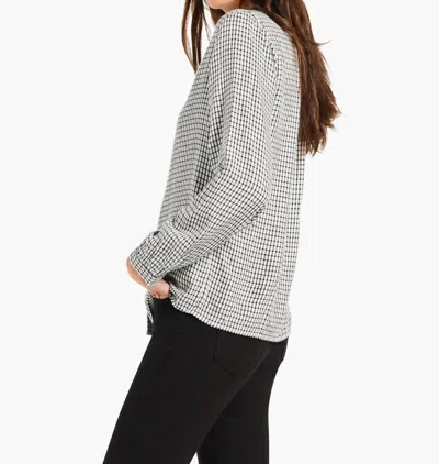 Shop Nic + Zoe Femme Plaid Shirt In Black And White