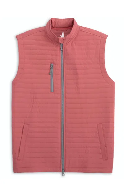 Shop Johnnie-o Men's Crosswind Prep-formance Vest In Bandana In Pink