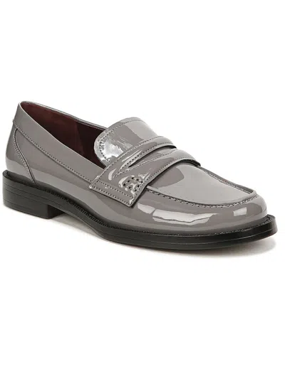 Shop Franco Sarto Lillian Womens Patent Slip On Loafers In Grey
