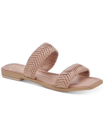 Dolce Vita Inya Womens Faux Leather Slip On Mule Sandals In Multi