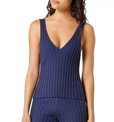 Shop Joie Wassily Ribbed Knit Tank Top In Midnight In Multi