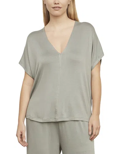 Shop Vince Plus Double V-neck Popover In Green