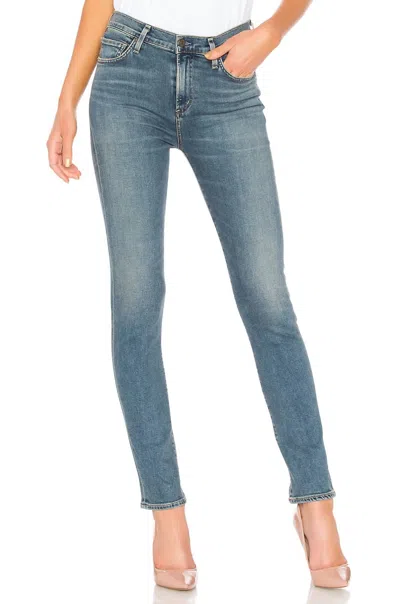 Shop Citizens Of Humanity Harlow High Rise Slim Straight Jean In Witness In Blue