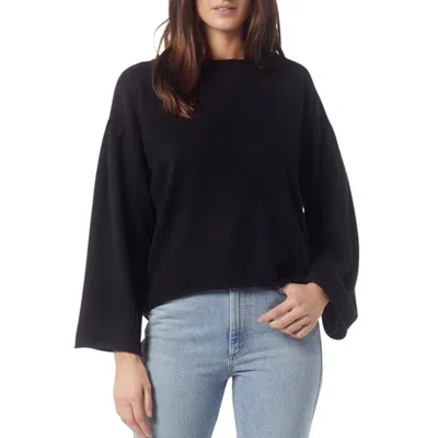 Shop Joie Ivern Bell Sleeve Cashmere Sweater In Caviar Black In Multi