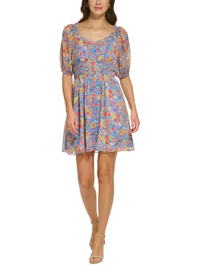 Shop Vince Camuto Petites Womens Summer Short Mini Dress In Multi