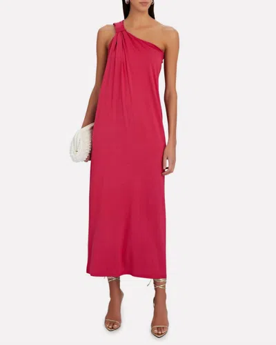 Nili Lotan One-shoulder Maxi Dress In Fuschia Pink In Pink