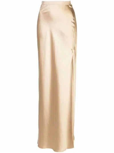 Shop Nili Lotan Azalea Skirt In Ivory In Gold