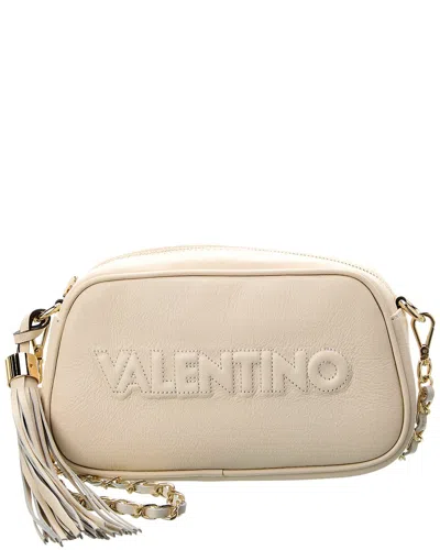 Shop Valentino By Mario Valentino Bella Embossed Leather Crossbody In Beige
