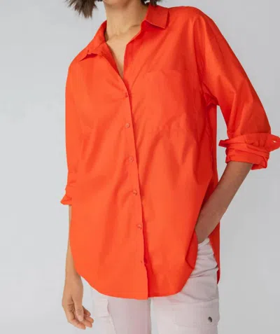 Shop Sanctuary Slit Back Tunic Top In Red Hots In Orange