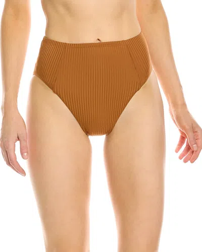 Shop Vitamin A Sienna High Waist Bikini Bottom In Brown