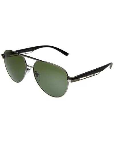Shop Bulgari Unisex Bv6189 58mm Sunglasses In Green
