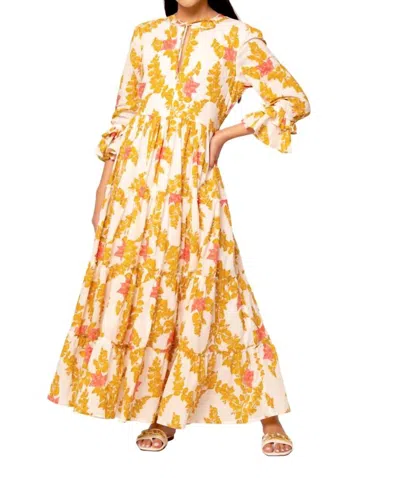 Shop Beyond By Vera Eve Dress In Bougainvillea Yellow