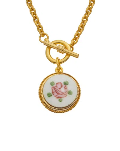 Shop Ben-amun 24k Plated Necklace In Pink