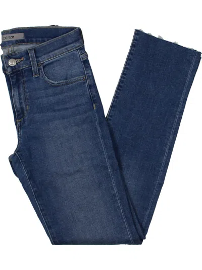 Shop Joe's Lara Womens Mid-rise Ankle Straight Leg Jeans In Blue