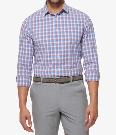 Mizzen + Main Leeward Check Stretch Performance Button-up Shirt In Purple
