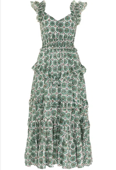 Shop Anna Cate Alex Midi Dress In Mint/mauve In Green