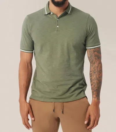 Shop Good Man Brand Match Point Polo In Clover In Green