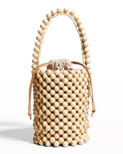 Shop Aranaz Punto Handbag In Natural In Gold