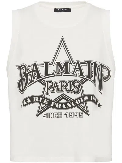 Shop Balmain Camisole Western Clothing In White