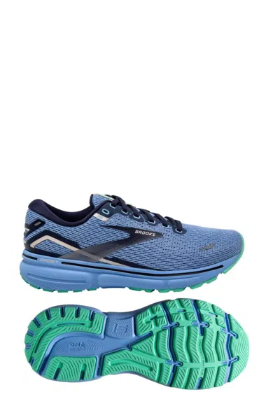 Shop Brooks Women's Ghost 15 Running Shoes - B/medium Width In Vista Blue/peacoat/linen