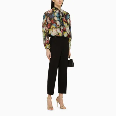 Shop Dolce & Gabbana Dolce&gabbana Night Flower Print Shirt In Multicolor