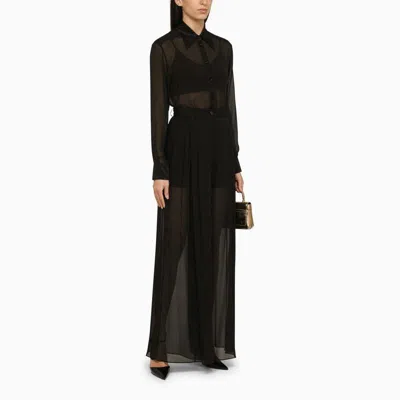 Shop Dolce & Gabbana Dolce&gabbana Semi-transparent Shirt In Black