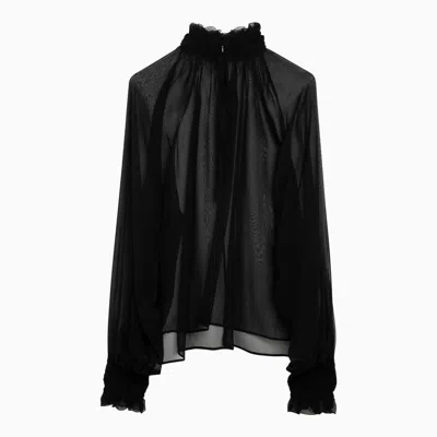 Shop Dolce & Gabbana Dolce&gabbana Shirt With Smocking Details In Black
