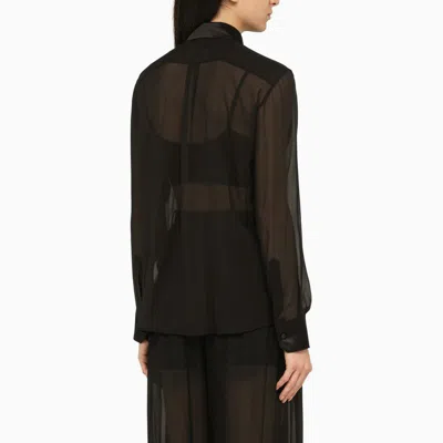 Shop Dolce & Gabbana Dolce&gabbana Semi-transparent Shirt In Black