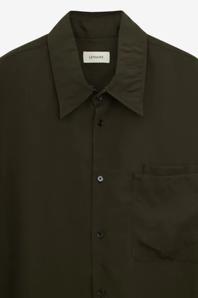 Shop Lemaire Shirts In Green