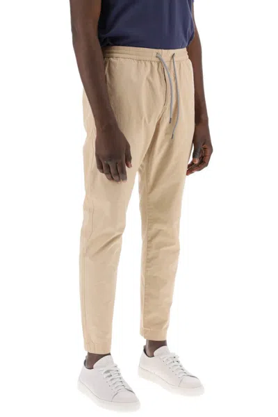 Shop Ps By Paul Smith Lightweight Organic Cotton Pants In Beige