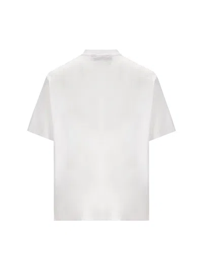 Shop Palm Angels T-shirts And Polos In White / Black