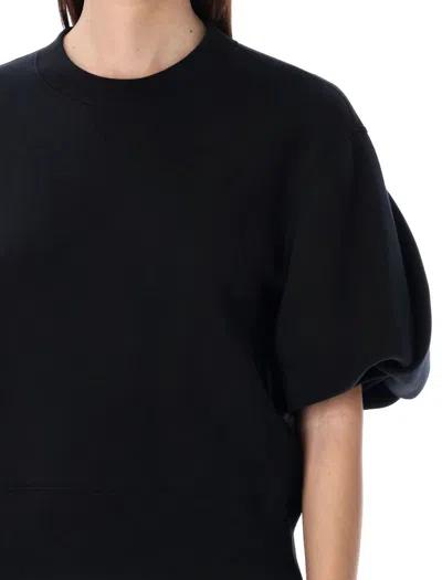 Shop Sacai Balloon Sleeves Sweatshirt In Black