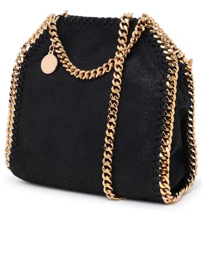 Shop Stella Mccartney Gold Chain Mini Tote Bag In Black