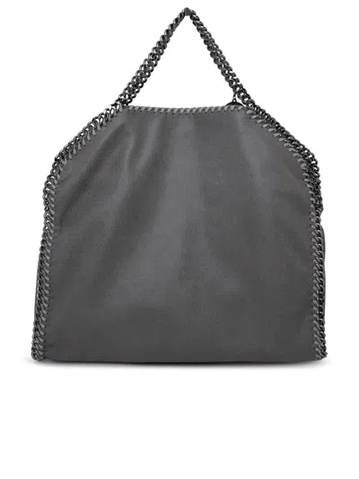 Shop Stella Mccartney Grey Polyester 2 Chain Falabella Bag