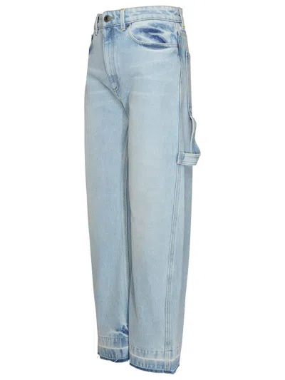 Shop Stella Mccartney Light Blue Cotton Jeans