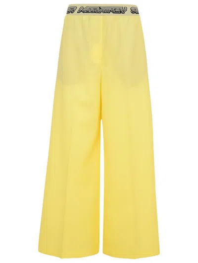 Shop Stella Mccartney Yellow Wool Pants
