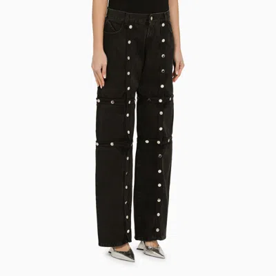 Shop Attico The  Baggy Jeans With Studs In Black