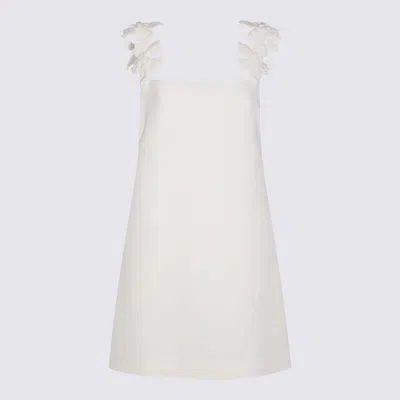 Shop Valentino Ivory Wool Mini Dress