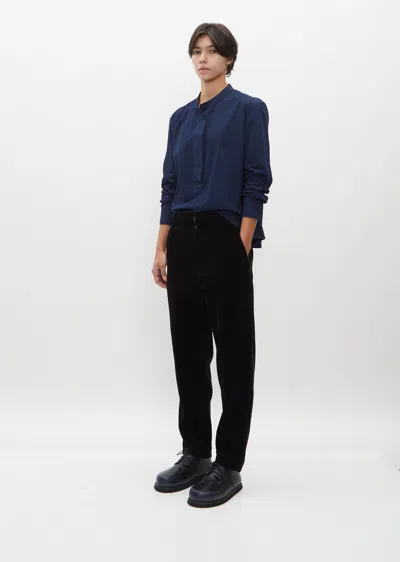 Shop Mhl By Margaret Howell Fly Placket Cotton Swing Shirt In Indigo