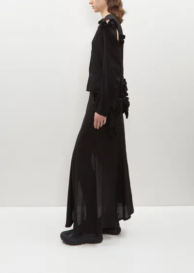 Shop Yohji Yamamoto Folded Collar Jacket In Black